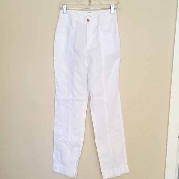 Nicole Miller White High-Waisted Pants - Picture 1 of 4